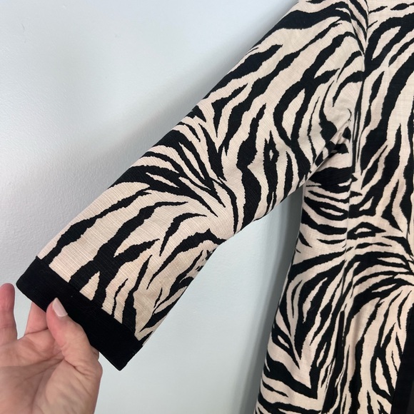 Chico's Black and Cream Zebra Print Jacket - Picture 5 of 10